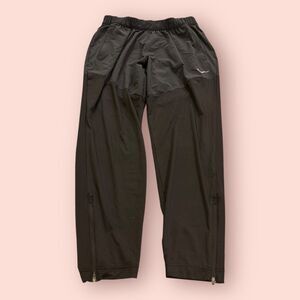 Nike Essential Running Pants Womens XL Black Dri Fit Swoosh Ankle Zip DH6975-010